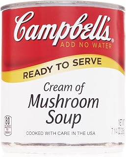 Campbell's Classic Ready to Serve Cream of Mushroom Soup, 7.25 Oz, 24 Count