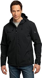Port Authority Textured Hooded Soft Shell Jacket