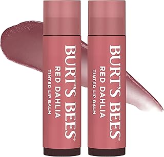 Burt's Bees Lip Tint Balm, Fiery Red Dahlia, 0.15 oz., 2 Tubes