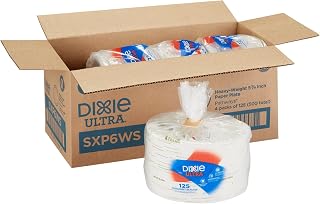 Dixie Ultra Heavy-Weight 6" Paper Plate by GP PRO (Georgia-Pacific), Pathways, SXP6WS, 125 Plates Per Pack, 4 Packs Per Case