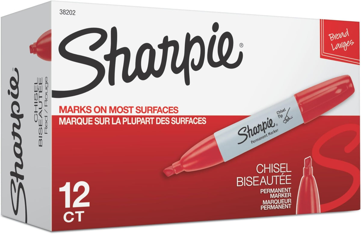 Sharpie Red / 12 Count (Pack of 12) / 12 Count Permanent Markers