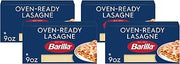 Barilla Oven-Ready Lasagne, 9 oz. Box - Pasta Made with Durum Wheat Semolina - Kosher Certified Pasta (Pack of 4)