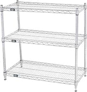 Global Industrial 3 Shelf, Chrome Wire Shelving Unit, Starter, 36" W x 12" D x 34" H