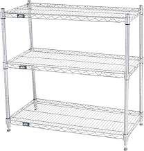 Global Industrial 3 Shelf, Chrome Wire Shelving Unit, Starter, 36" W x 12" D x 34" H