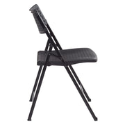 NPS Airflex Series Premium Polypropylene Folding Chair by National Public Seating – Alloy Steel, Black, Model 1410