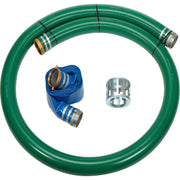 4" Trash Pump Hose Kits w/Aluminum Couplings and Fittings by Apache – 54"L x 7"W x 54"H, Polyvinyl Chloride (PVC), Green, Model 98128667