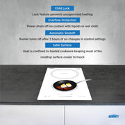 Summit Appliance White / 12 Inch / 1 Countertop Burners