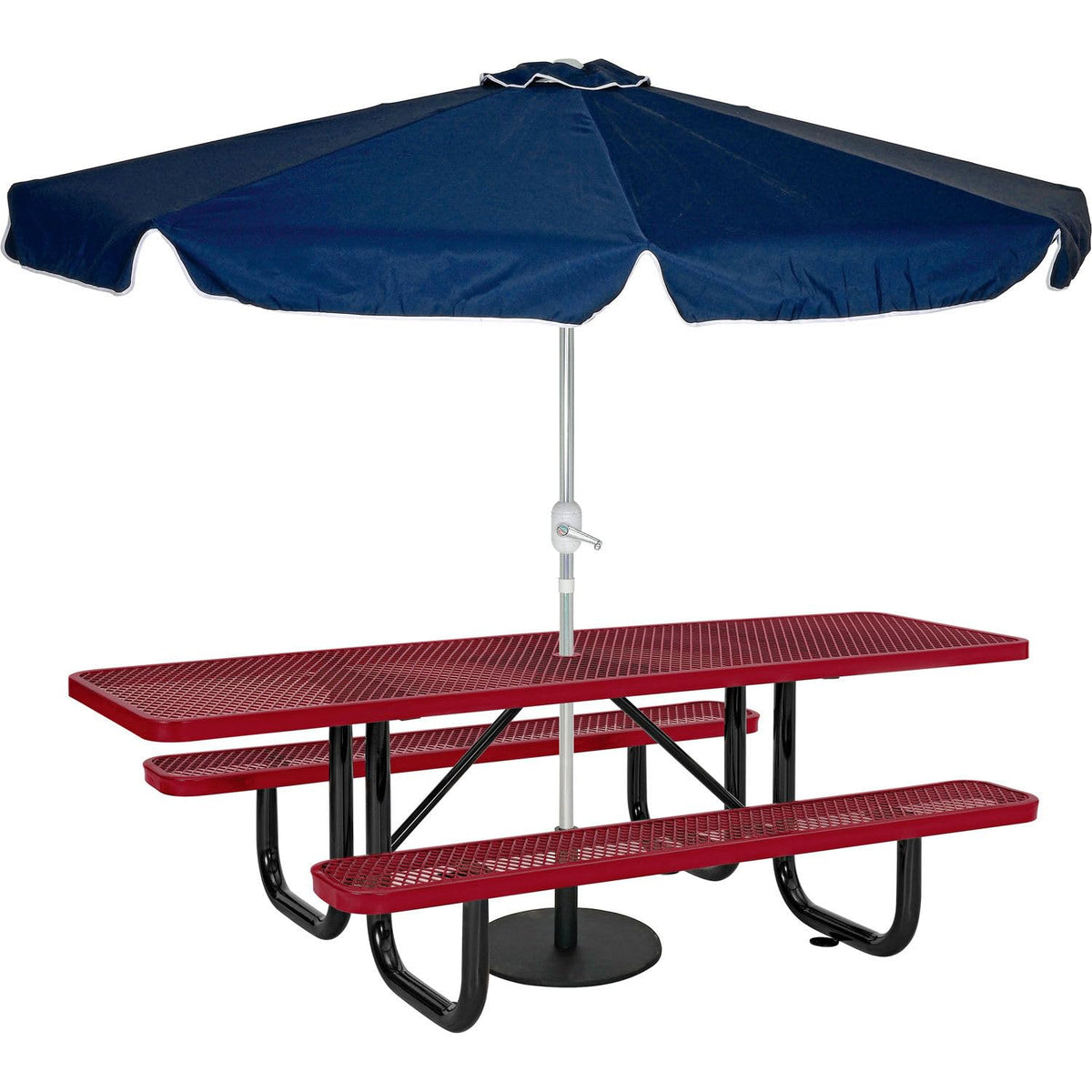 Global Industrial Red / 96 inches x 60 inches x 29.5 inches / Industrial Picnic Tables