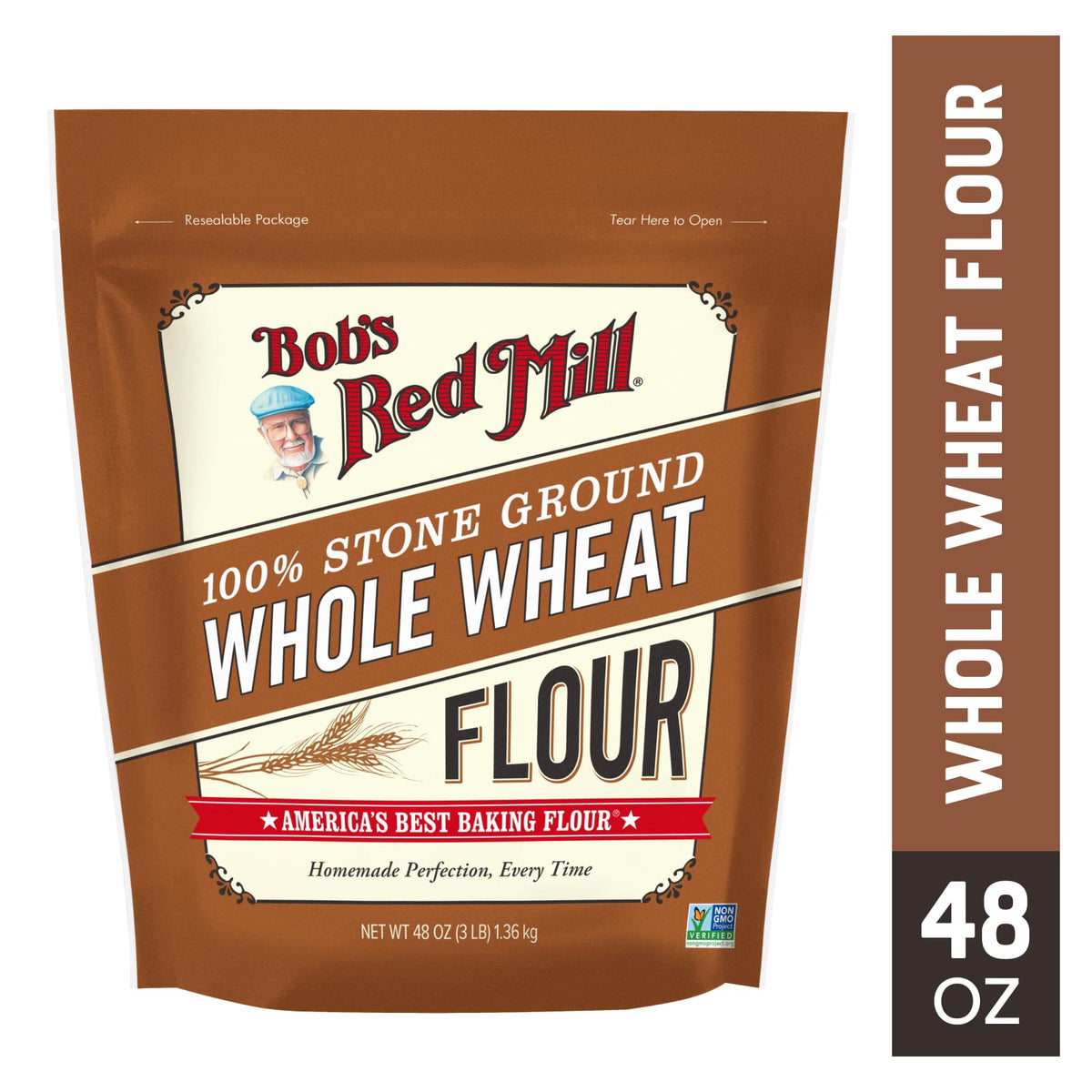 Bob's Red Mill 48 Ounce (Pack of 1) / 1 Wheat Flours & Meals