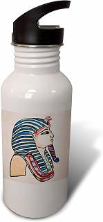 Egyptian figures on souvenir shop wall, Luxor, Egypt-AF14 AJE0256 - Adam Jones Flip Straw 21oz Water Bottle