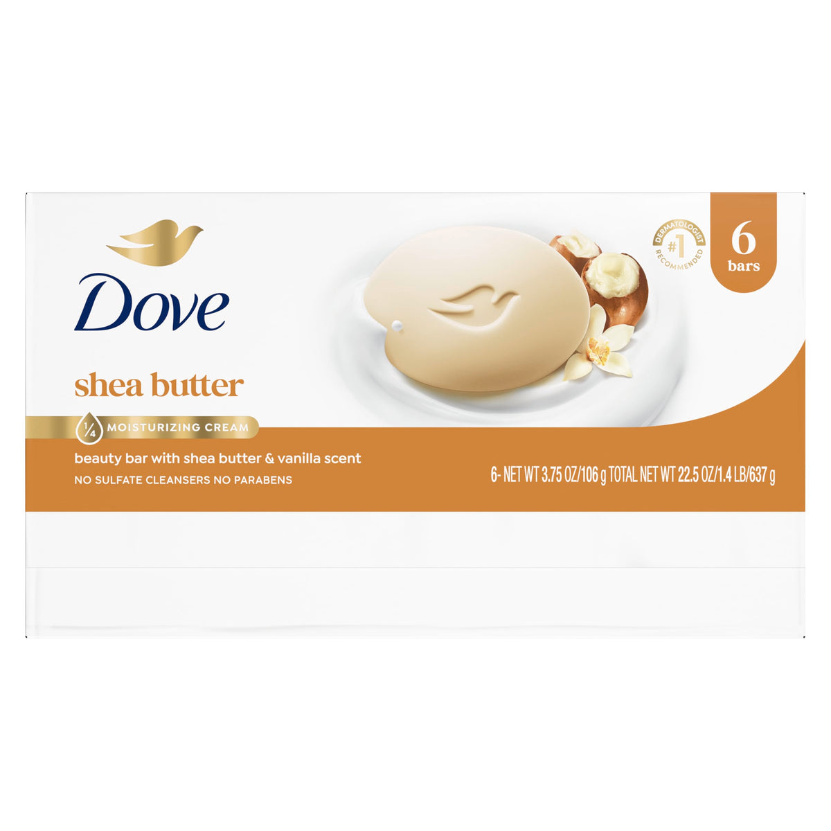 Dove 3.75 Ounce (Pack of 6) / Vanilla / white Soaps