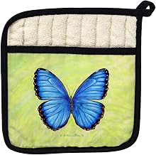 Betsy Drake PT348 Dicks Blue Morpho Pot Holder