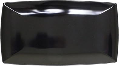 Thunder Group Classic black melamine dinnerware collection 16 1/8" x 8" tray, 1 1/8" deep, comes in dozen