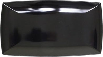 Thunder Group Classic black melamine dinnerware collection 16 1/8" x 8" tray, 1 1/8" deep, comes in dozen