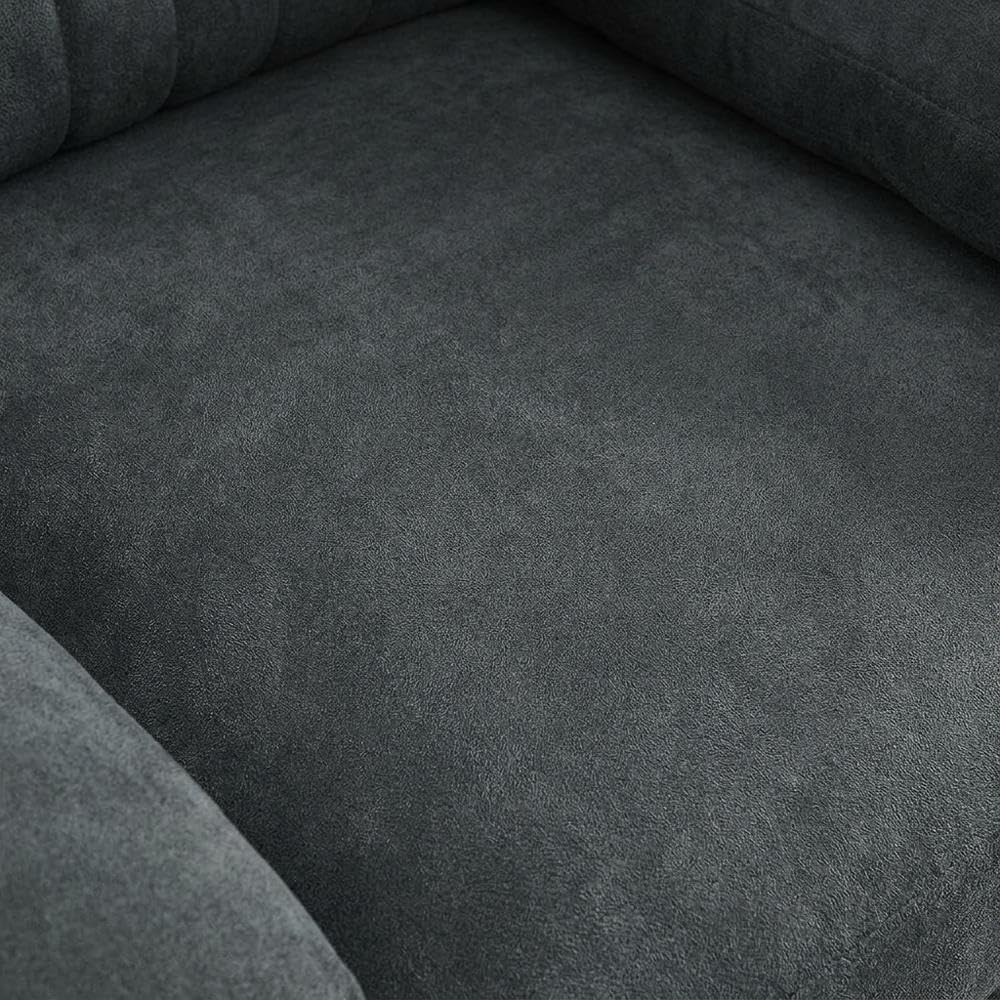 Textured Fabric-Upholstered Armchair with Solid Arms by Starlight Canyon Home – Textured, Grey
