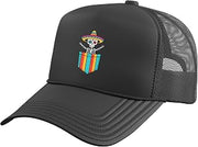 Cute Sugar Skull in Sombrero Pocket Fiesta Trucker Hat with Adjustable Mesh Back