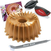 Nordic Ware Brilliance Bundt Cake Pan Gold - Cleaning Tool & Pot Holder