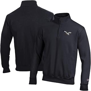 Champion Men's Black Philadelphia Eagles Powerblend Quarter-Zip Pullover