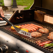 02465YNST Plastic Finger Grip 3-Piece Tool Set by Mr. Bar-B-Q – Stainless-Steel, As shown in the image, Model 02465XNST