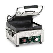 Panini Press with 9.75" x 9.25" Cooking Surface & Flat Plates by Waring – Compact Cooking Surface Machines, Stainless Steel, Silver, Model WFG150