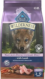 Blue Buffalo Wilderness Lamb & Wholesome Grains Puppy Dry Dog Food, 4.5 lb