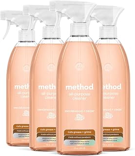 Method All-Purpose Cleaner Spray, Sandalwood + Cedar, 28 fl oz, 4 pack