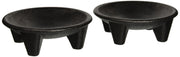 12 oz Black Plastic Molcajete Salsa Plate Set by Winco – 12 Ounce, Plastic, Black, Pack of 2, Model PMP-12