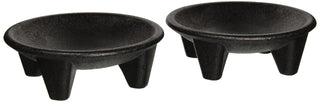 12 oz Black Plastic Molcajete Salsa Plate Set by Winco – 12 Ounce, Plastic, Black, Pack of 2, Model PMP-12
