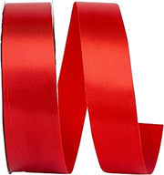 Reliant Ribbon Satin Supreme Ribbon, 1-3/8 Inch X 100 Yards, Red
