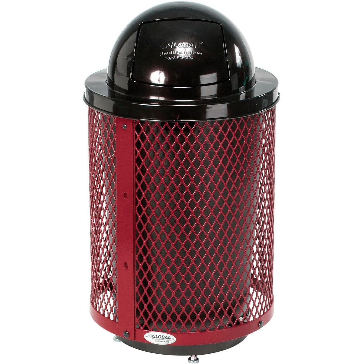 Global Industrial Red / Industrial / 36.0 gallons Trash, Recycling & Compost