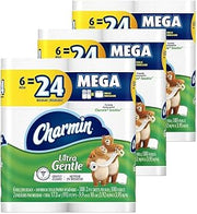 Charmin Ultra Gentle Toilet Paper 6 Mega Rolls, IHCaYb (Pack of 12), Packaging May Vary