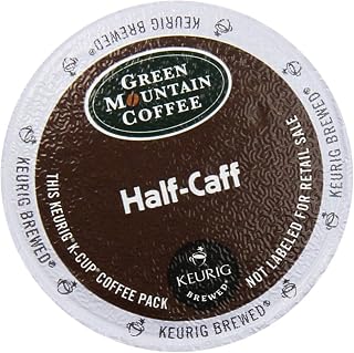 Green Mountain Coffee Roasters Green Mountain Coffee, Half-Caff, Single-Serve Keurig K-Cup Pods, Medium Roast Coffee, 48 Count (2 Boxes of 24 Pods)