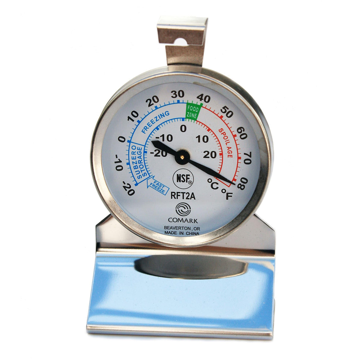 20° to 80°F Refrigerator/Freezer Thermometer by Comark – Blue,Green,Red, Model RFT2AK