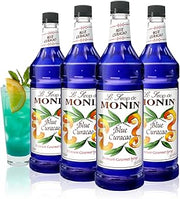 Monin Blue Curacao, 48-Ounce Packages (Pack of 4)