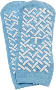 Medline Single-Tread Patient Slippers, Teal, Toddler, 48 Pairs per Case