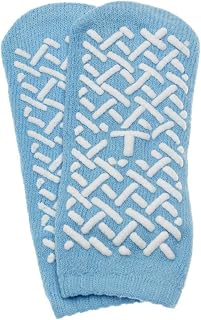 Medline Single-Tread Patient Slippers, Teal, Toddler, 48 Pairs per Case
