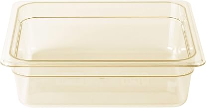 Cambro 24HP150 High Heat Half Size Food Pan in Amber (Case of 6) 4" Deep