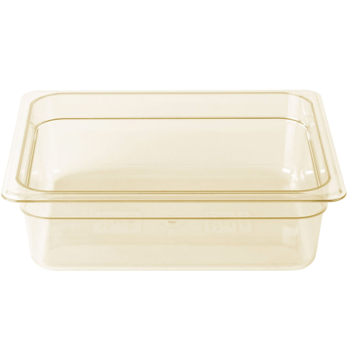 High Heat Half Size Food Pan in Amber (Case of 6) 4" Deep by Cambro – Half Size, Plastic, Amber, Pack of 6, Model 24HP150