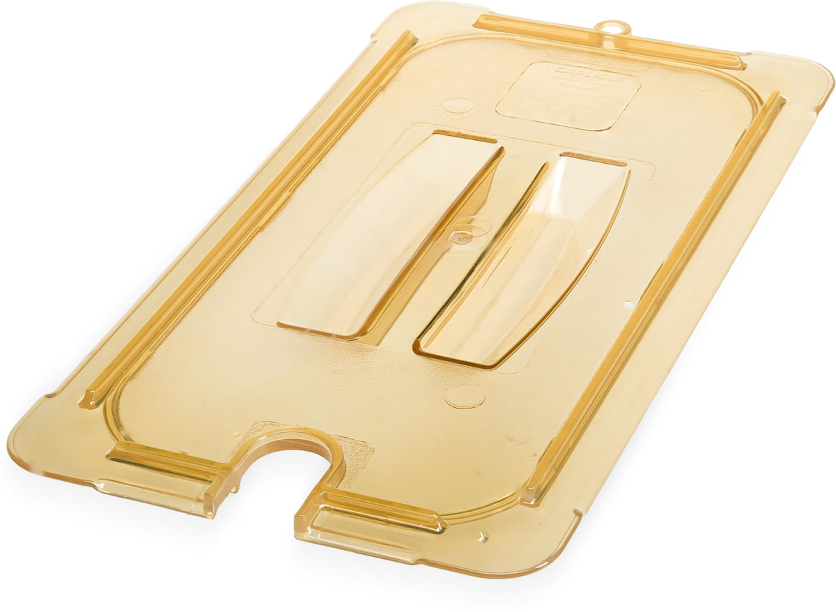 Carlisle FoodService Products Third Size 1 pack / Amber / Handled Notched Lid Storage & Transport
