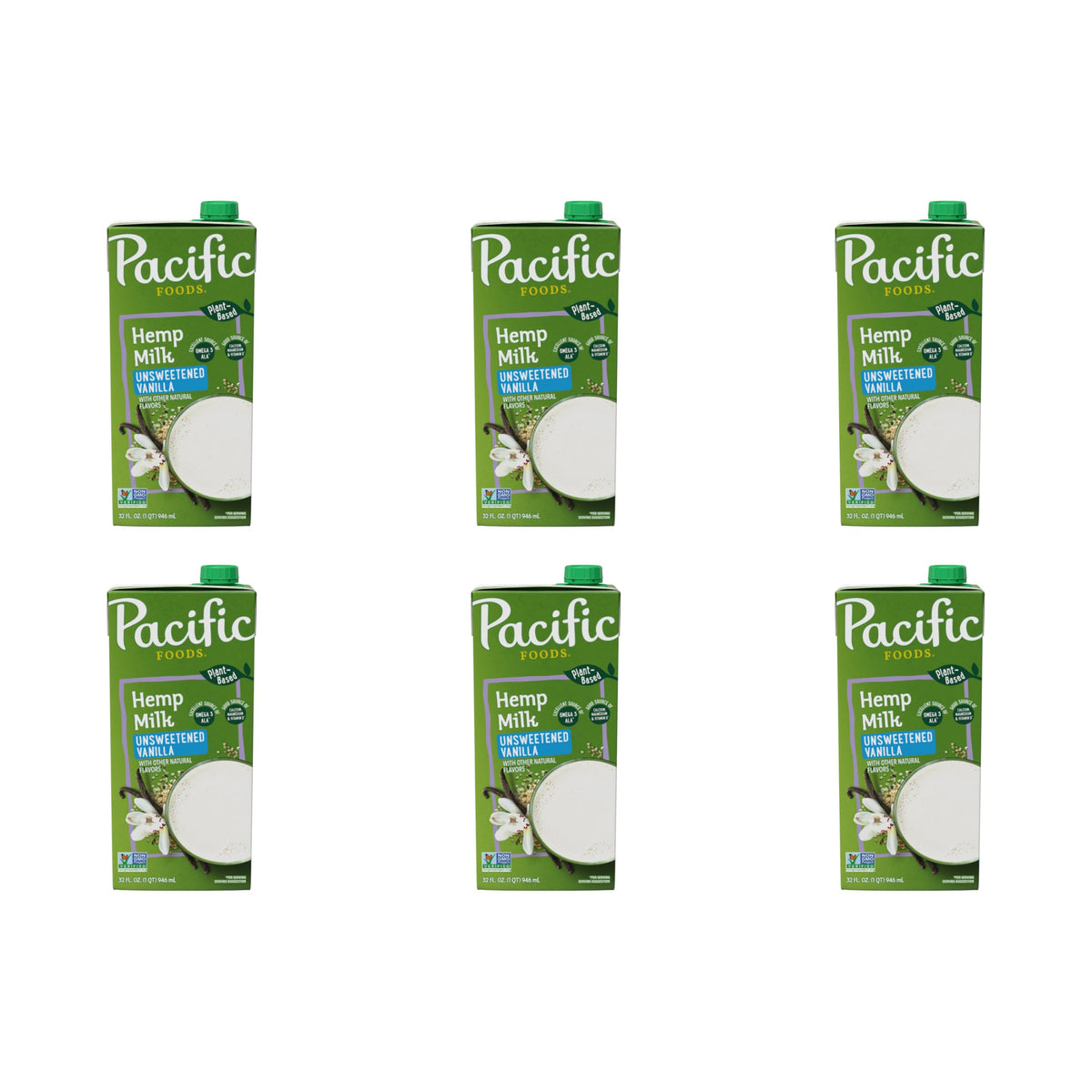 Pacific Foods Hemp Vanilla / 32 Fl Oz (Pack of 6) / Vanilla Hemp Milk