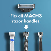 Mach 3 Razor Refils 12 pack by Gillette – 1 Count (Pack of 12), Silver, Pack of 12, Model 91993560