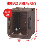 Insulated Food Pan Carrier - Hotbox for Catering & Transport - UPCS400 Series (Brown) by Cambro – UPCS400, 6.0 load, Plastic, Brown, Model UPCS400131