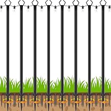 AILBTON 10Ft Exterior Light Poles 8 Pack, Durable Metal Light Posts for Outdoor Use, Equipped with Fixed Brackets for Yard, Terrace, Backyard and Garden Decor