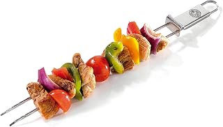 GEFU BBQ Premium Barbecue Skewers for Meats, Vegetables, and Seafood, 2 Piece Set