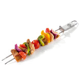 BBQ Premium Barbecue Skewers for Meats by GEFU – 32 x 2 x 2 cm, Stainless Steel, Silver, Pack of 2, Model 15420