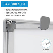 MasterVision 24"W x 18"H / White / Melamine Dry Erase Boards