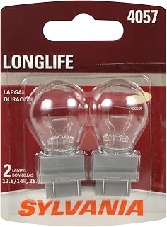 SYLVANIA 4057 Long Life Miniature Bulb, Daytime Running Light, 2 Bulbs