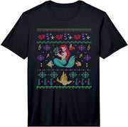 Disney Princess The Little Mermaid Ariel Christmas Sweater Performance T-Shirt