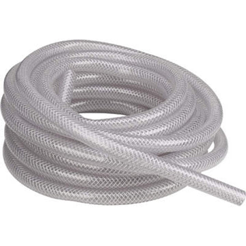 Reinforced Vinyl Tubing 3/8" I.D. x 50' Shrink Wrapped Coil w/Label by Apache – 11"L x 11"W x 4"H, Reinforced Pvc (Polyvinyl Chloride), Clear, Model 15010979