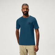 Mens Loop Short Sleeve Cycling Tech Tee Barra Blue by Endura – Small, Barra Blue, Model MLoopSSTechTee1.0